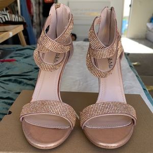 Champagne Rhinestone Heels